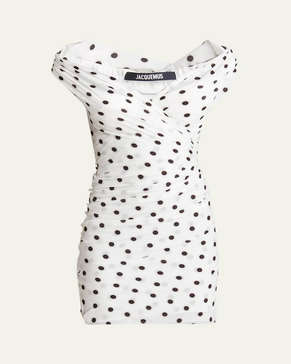 Rita Polka Dot Off-Shoulder Mini Dress
